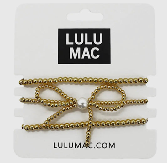Lulu Mac Gold Bow Bracelet