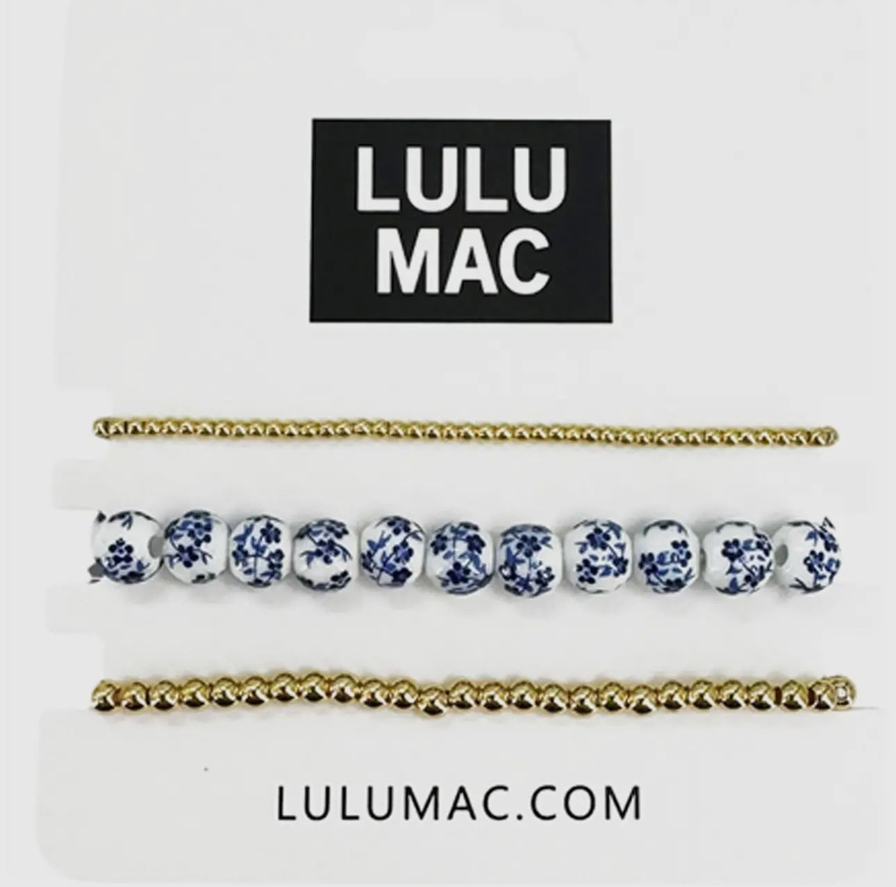 Lulu Mac Gold, Blue & White