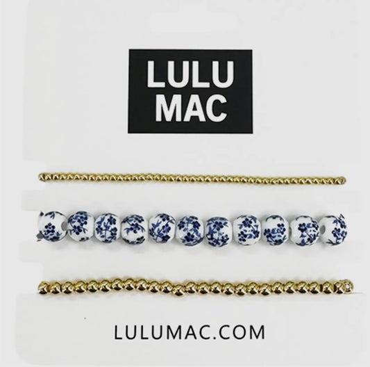 Lulu Mac Gold, Blue & White