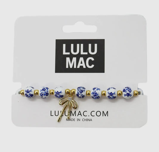 Lulu Mac Blue & White with a Bow