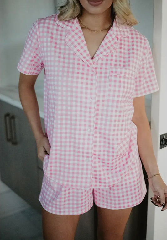 Light Pink Plaid PJs