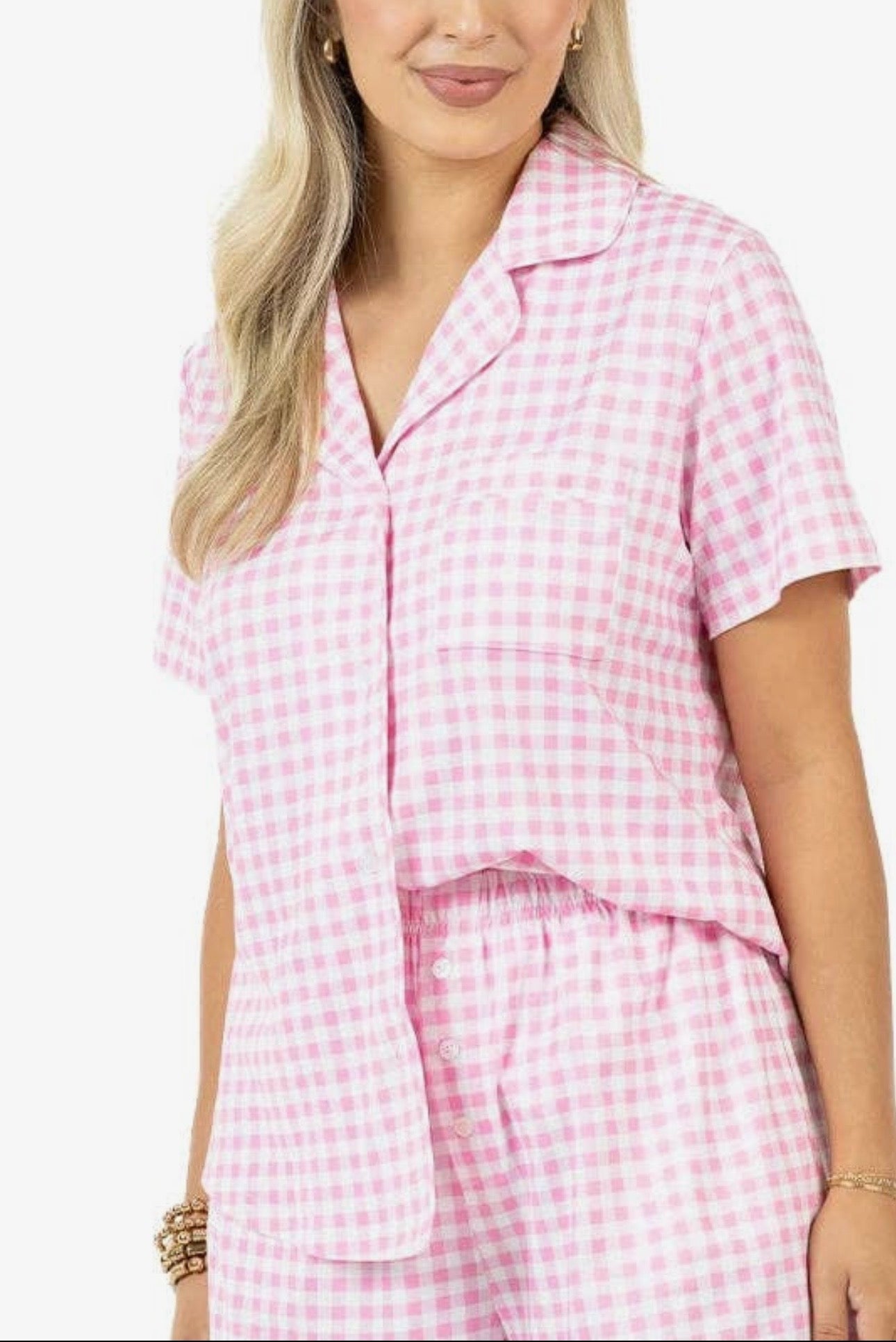 Light Pink Plaid PJs